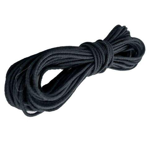 Elástico Roliço Real 10R 1,8 mm Peça c/ 10 mts - Preto