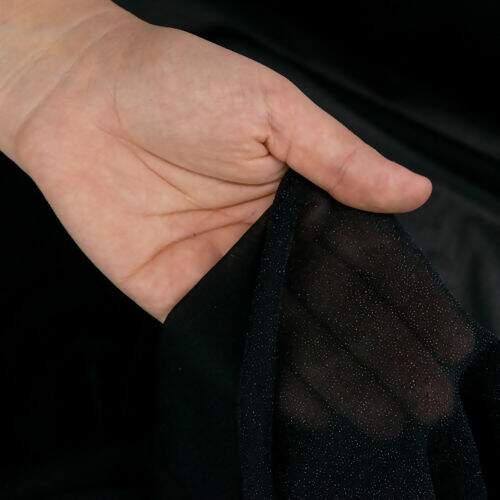 Entretela Fralda Termocolante 100% Poliéster Preta - 1 Metro