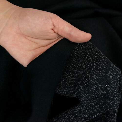 Entretela Termocolante Malha e Seda B70 com 1,50 mt de Largura Preta - 1 Metro