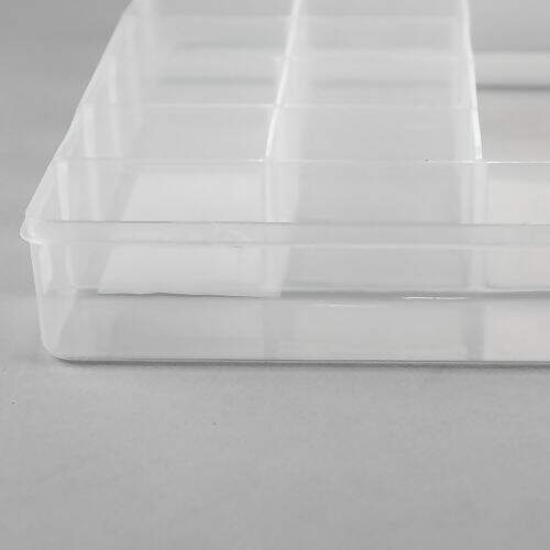 Estojo Plástico Organizador Transparente Ref. 147 com 11 Divisórias