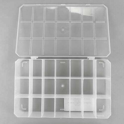 Estojo Plástico Transparente Multiuso Ref. 8736 com 21 Divisórias