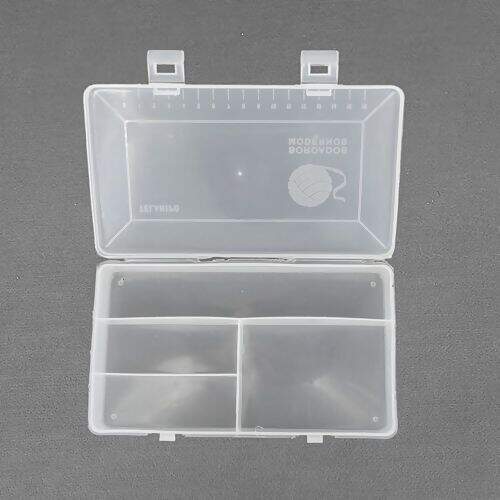 Estojo Plástico Transparente Mini Multiuso 20,5x4,0x11,5 cm 