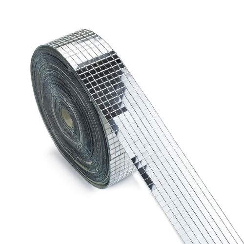 Faixa de Espelho em Vidro 5x5 mm Prata - 1 metro