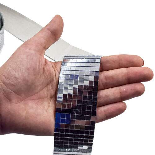 Faixa de Espelho em Vidro 5x5 mm Prata - 1 metro