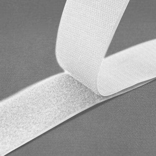 Fecho de Contato Velcro Adesivo 50mm Luli - 1 Metro Cor:501 - Branco