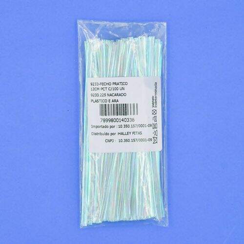 Fecho Prático 12 cm Nacarado - Pct c/ 100 unidades