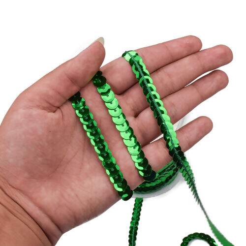 Lantejoula 08 mm Trançada Metalizada Luli Peça c/ 50 mt