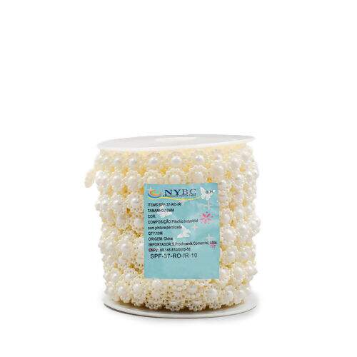 Fio Perolado Irisado Florzinha 10 mm - Peça c/ 10 mt