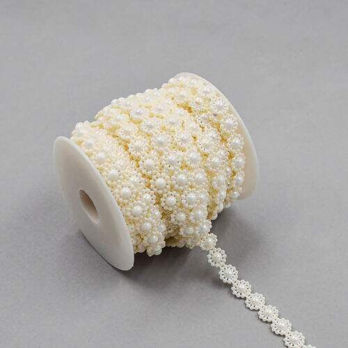 Fio Perolado Irisado Florzinha 10 mm - Peça c/ 10 mt