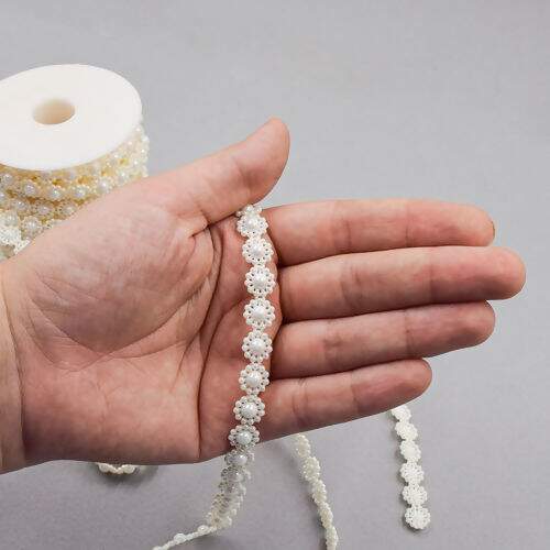 Fio Perolado Irisado Florzinha 10 mm - Peça c/ 10 mt