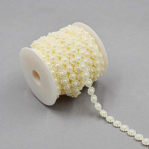 Fio Perolado Irisado Florzinha 10 mm - Peça c/ 10 mt