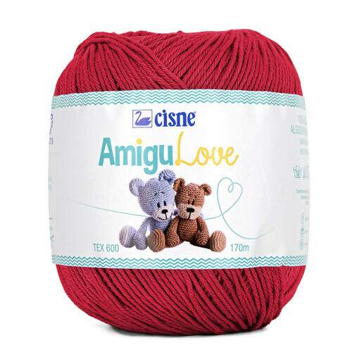 Fio AmiguLove Cisne - Novelo c/ 170 mt Cor do Fio Amigulove:0029 - Cereja