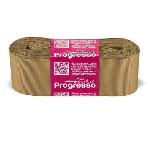 Fita de Gorgurão Progresso Nº 09 (38 mm) - Peça c/ 10 mt Cor da Fita Progresso:0236 - Bege