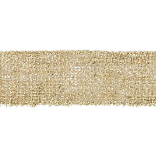 Fita de Juta 45 mm Trama Fechada com Lurex Rolo com 9,5 Metros