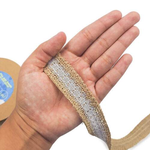 Fita de Juta com Renda Luli JU-003 25mm Rolo com 10 Metros