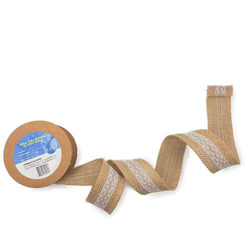 Fita de Juta com Renda Luli JU-007 40mm Rolo com 5 Metros