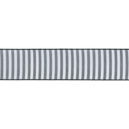 Fita Listrada Najar 30 mm - Preto e Branco - Peça c/ 10 m