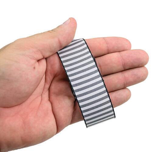 Fita Listrada Najar 30 mm - Preto e Branco - Peça c/ 10 m