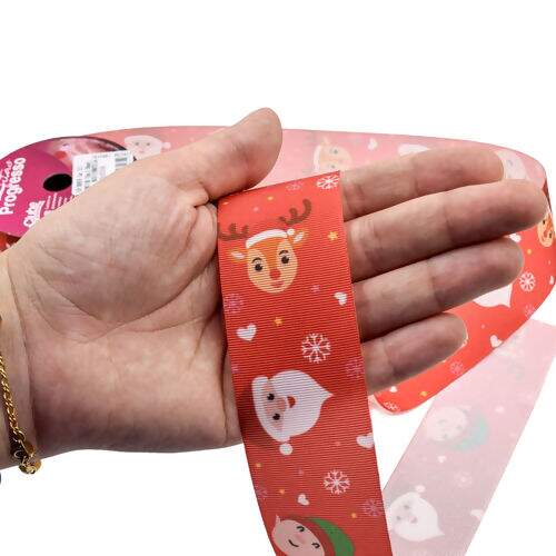 Fita Decorativa Progresso 38 mm Personagens Natalinos - Peça c/ 10 mt