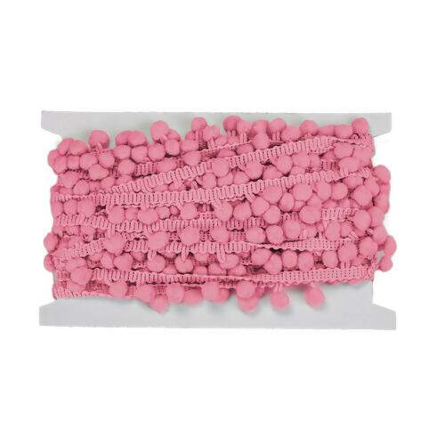 Fita Pompom Grelot 16mm Luli Peça com 10 mt Cor:Rosa Médio