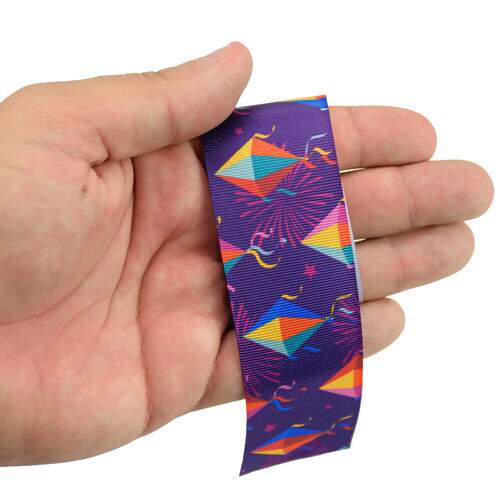 Fita de Gorgurão Estampada 38 mm Balões Juninos Cor 248 - Peça c/ 10 mt