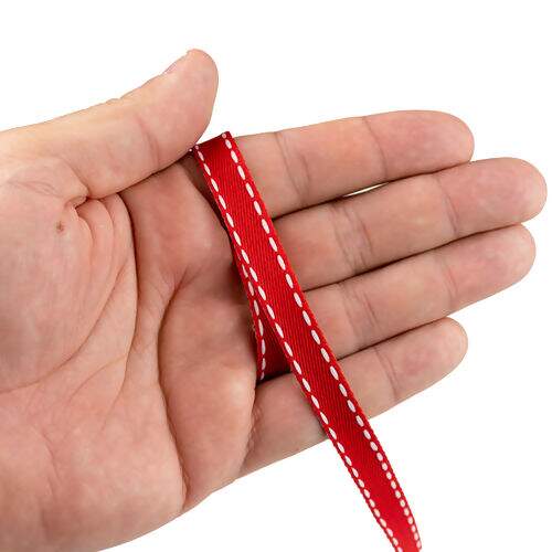 Fita de Sarja Progresso Pespontada Nº 02 (10 mm) Cor 209 Vermelho - Peça c/ 10 mt