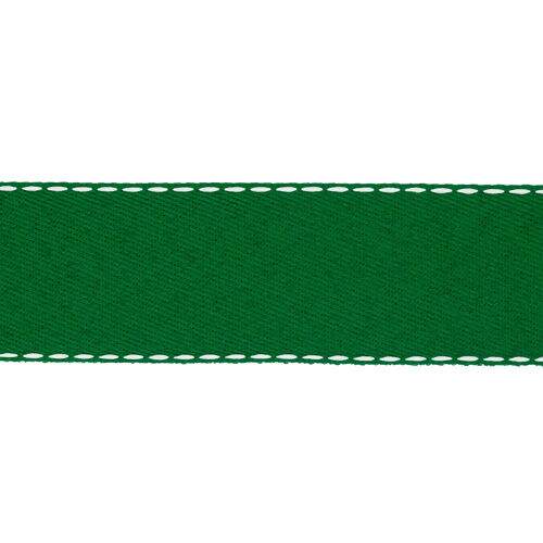 Fita de Sarja Progresso Pespontada Nº 09 (38 mm) Cor 217 Verde - Peça c/ 10 mt