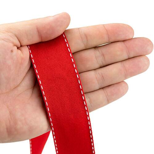 Fita de Sarja Progresso Pespontada Nº 09 (38 mm) Cor 209 Vermelho - Peça c/ 10 mt