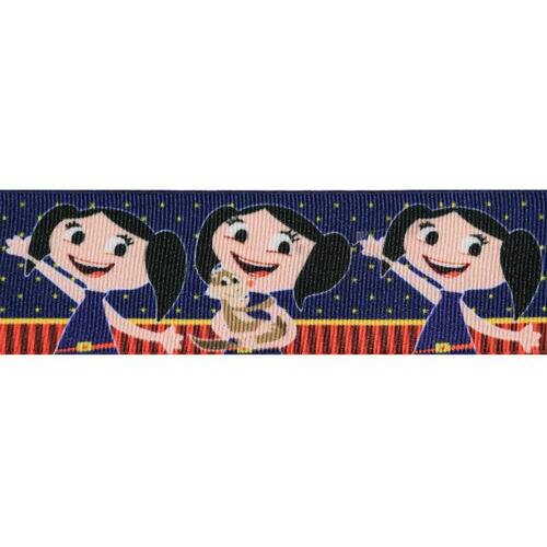 Fita de Gorgurão Estampada 38 mm Show da Luna - Peça c/ 10 mt