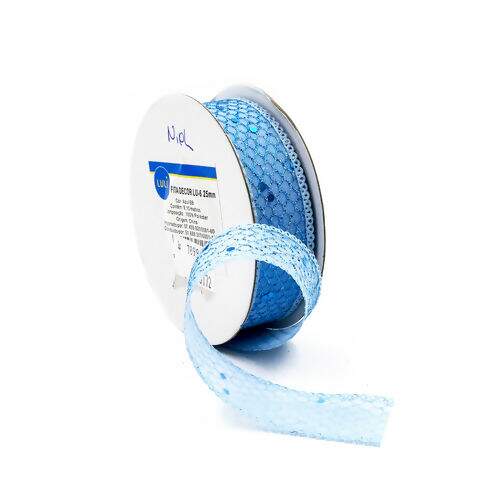 Fita Decorativa 25 mm Ref. LU-6 - Peça c/ 9,10 mt Cor da Fita Decorativa:Azul Bebê