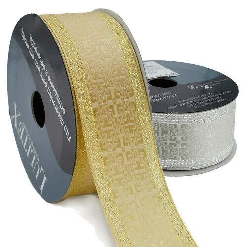 Fita Decorativa 38 mm Jacquard Elegance - Peça c/ 10 mt