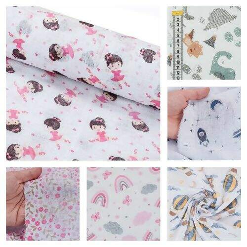 Fralda Dupla Estampada 100% Algodão 70x70cm - Unidade