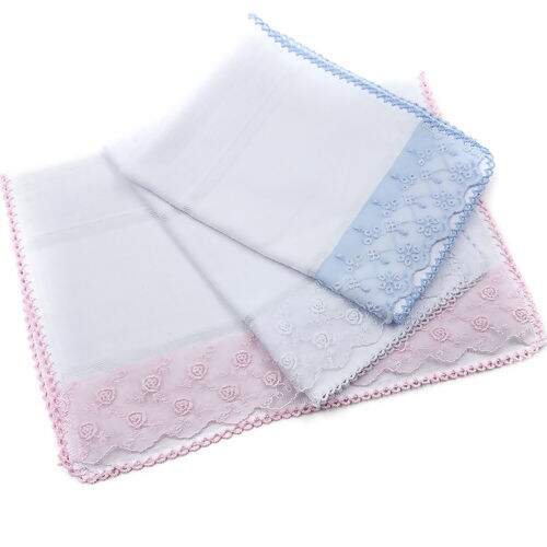 Fralda Nicoli PT Crochet Barrado Voil e Faixa para Pintar 30x40cm