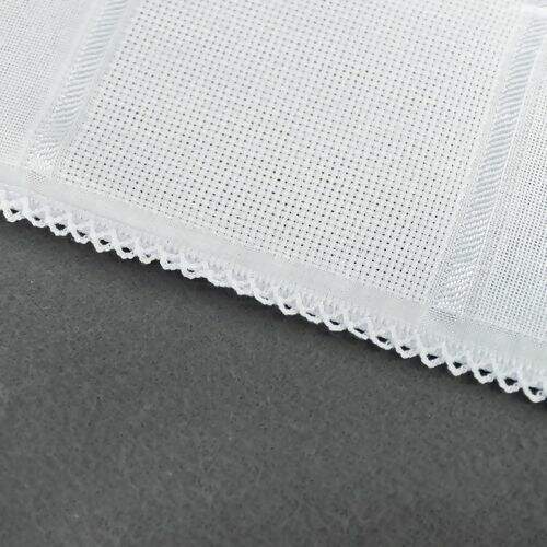 Fralda Nicoli PC Crochet e Faixa para Bordar 80x80cm Cor da Fralda Mabber:Branco