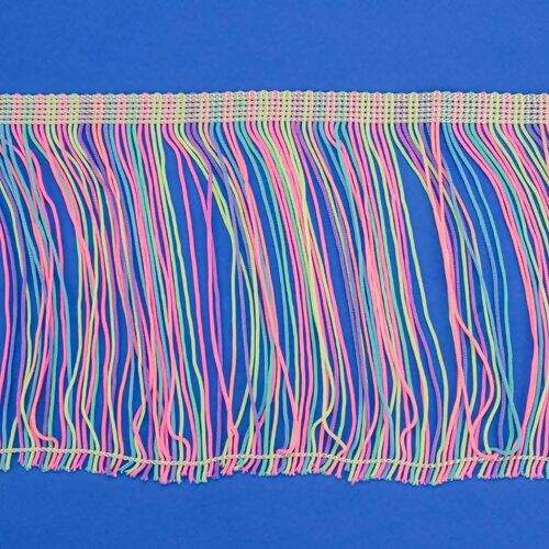 Franja de Fio de Seda 150 mm Multicor Neon - 1 Metro