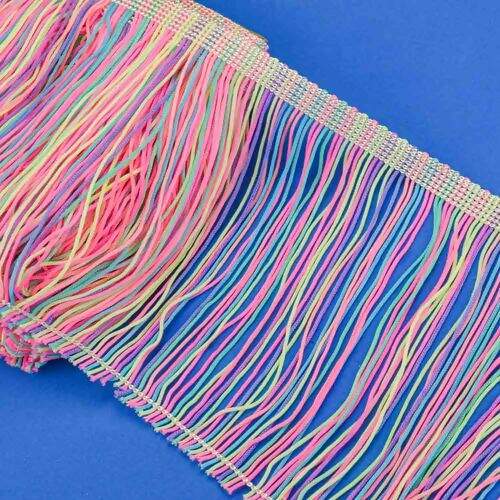 Franja de Fio de Seda 150 mm Multicor Neon - 1 Metro