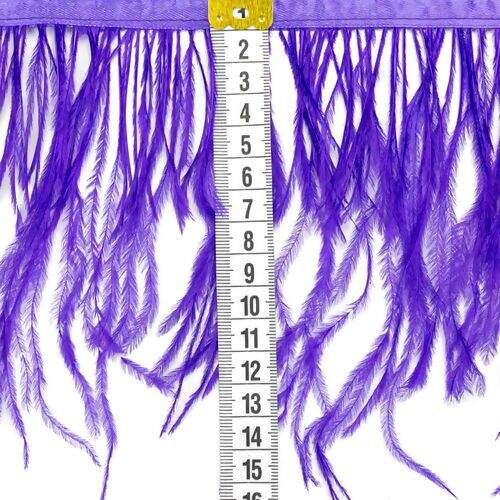 Franja de Plumas de Avestruz (Meio Metro) - Roxo