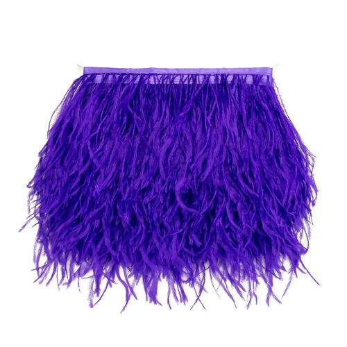 Franja de Plumas de Avestruz (Meio Metro) - Roxo