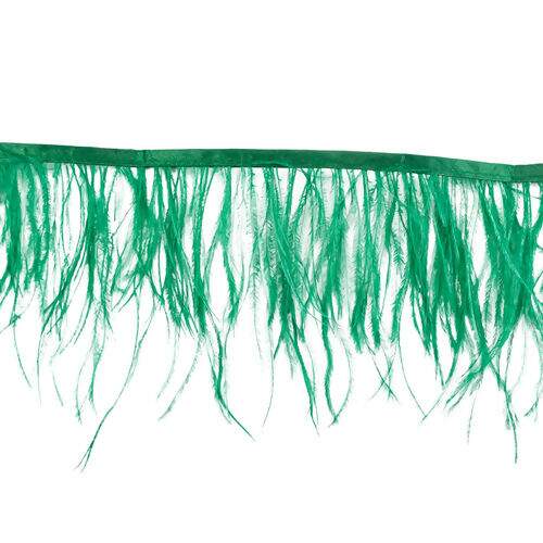 Franja de Plumas de Avestruz (Meio Metro) - Esmeralda