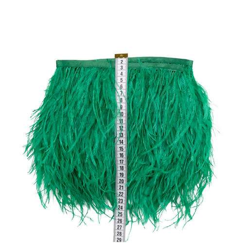 Franja de Plumas de Avestruz (Meio Metro) - Esmeralda