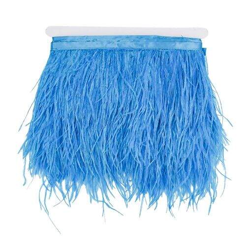 Franja de Plumas de Avestruz (Meio Metro) - Turquesa