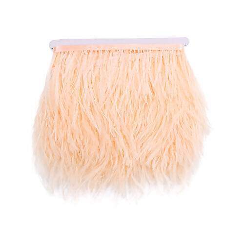 Franja de Plumas de Avestruz (Meio Metro) - Salmão