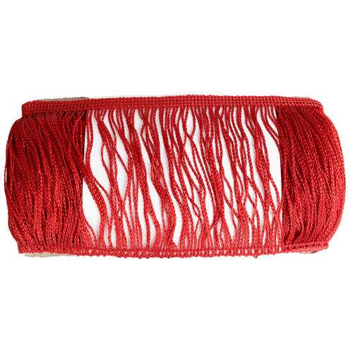 Franja de Viscose 100 mm São José Ref. 7700 - Peça c/ 10 mt Cor:03 - Vermelho