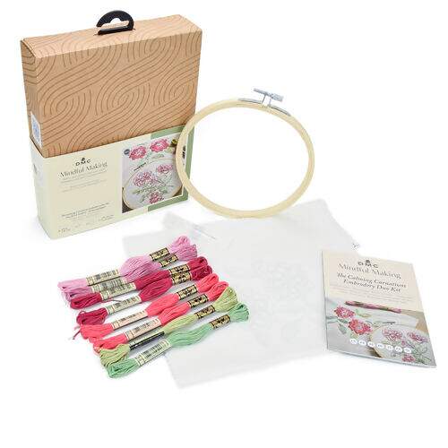 Kit Duo Bordado DMC Mindful Making Cravos Poéticos