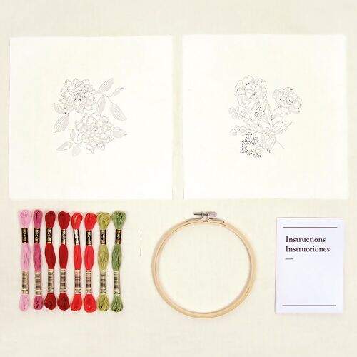 Kit Duo Bordado DMC Mindful Making Cravos Poéticos