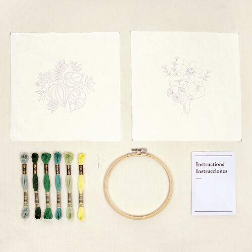 Kit Duo Bordado DMC Mindful Making Jardim Aquático