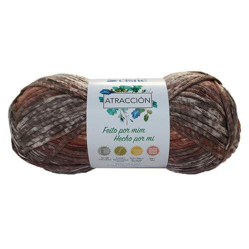 Lã Cisne Atracción 100 gr Cor da Lã Cisne Atracción:00101 - Mescla Tons de Marrom