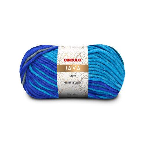 Lã Java 100 gr - Círculo Cor da Lã Java:8891 - Blue Boy