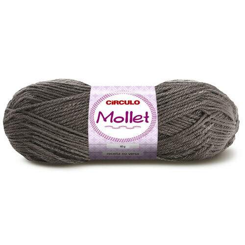 Lã Mollet 40 gr - Círculo Cor da Lã Mollet:7417 - Chumbo