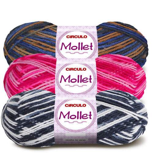 Lã Mollet Multicor 40 gr - Círculo